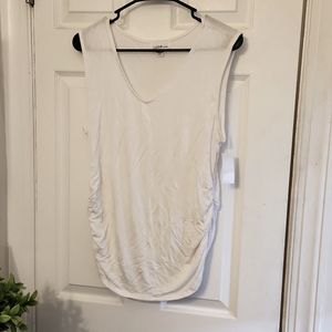 Jaclyn Smith White Muscle Tee, New With Tag